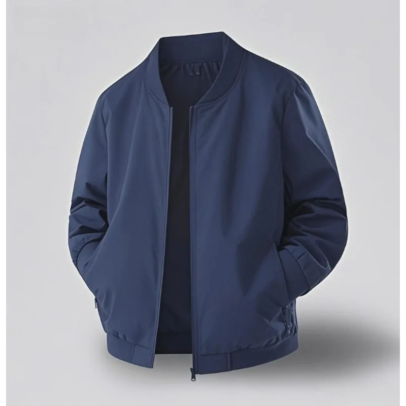 

Осенняя мужская куртка, мужские однотонные пальто, весенняя одежда, мужская куртка с бейсбольным воротником, деловая верхняя одежда, Корея, японская мода, быстрая доставка