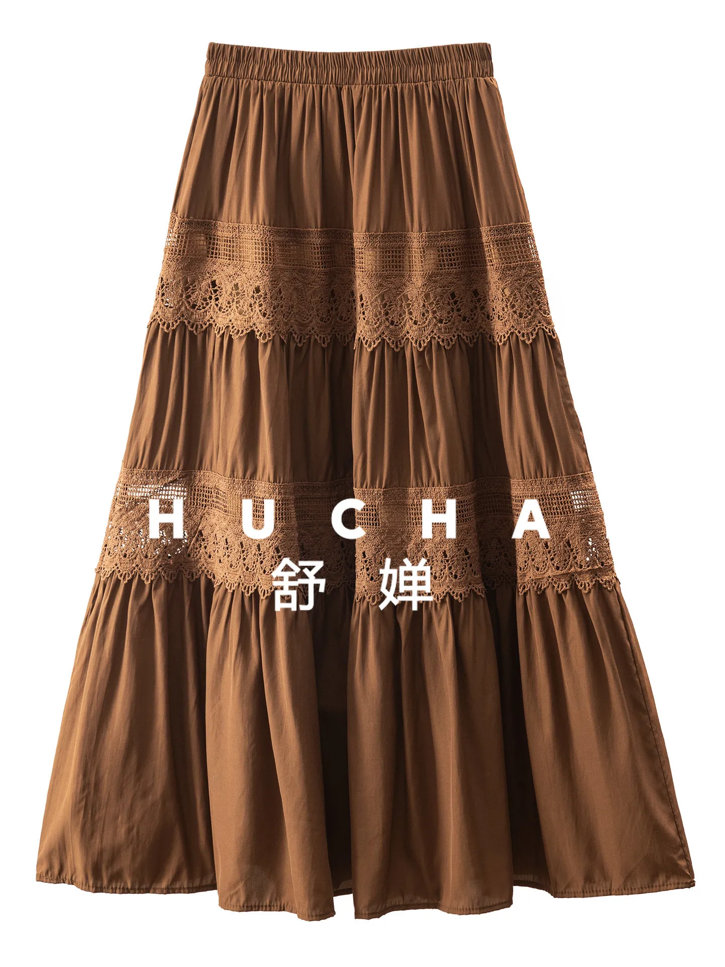 

Кружевная ретро-юбка с драпировкой, прикрывающая бедра и подчеркивающая стройность, женская, 19G1, длинные юбки для женщин, Faldas Mujer Moda 2026