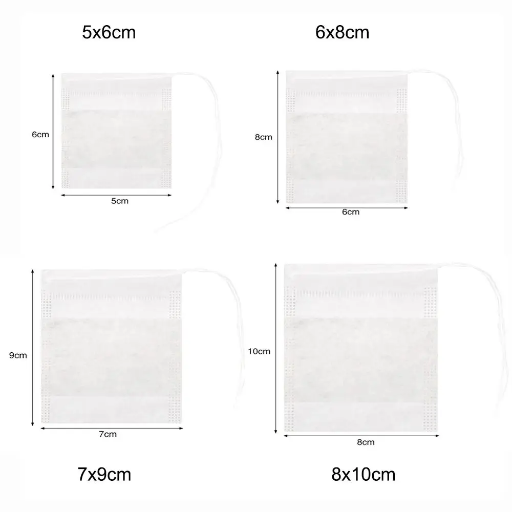 New Drawstring Disposable Tea Bags Food Grade Non-woven Fabric Filter Bags Tea Infuser