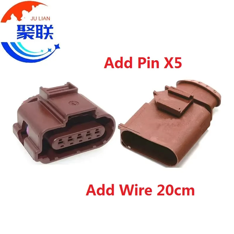 1Set 5Pin 8K0973705B Automotive waterproof connector Exhaust damper oil pump bumper Oxygen sensor plug 8K0 973 705 B