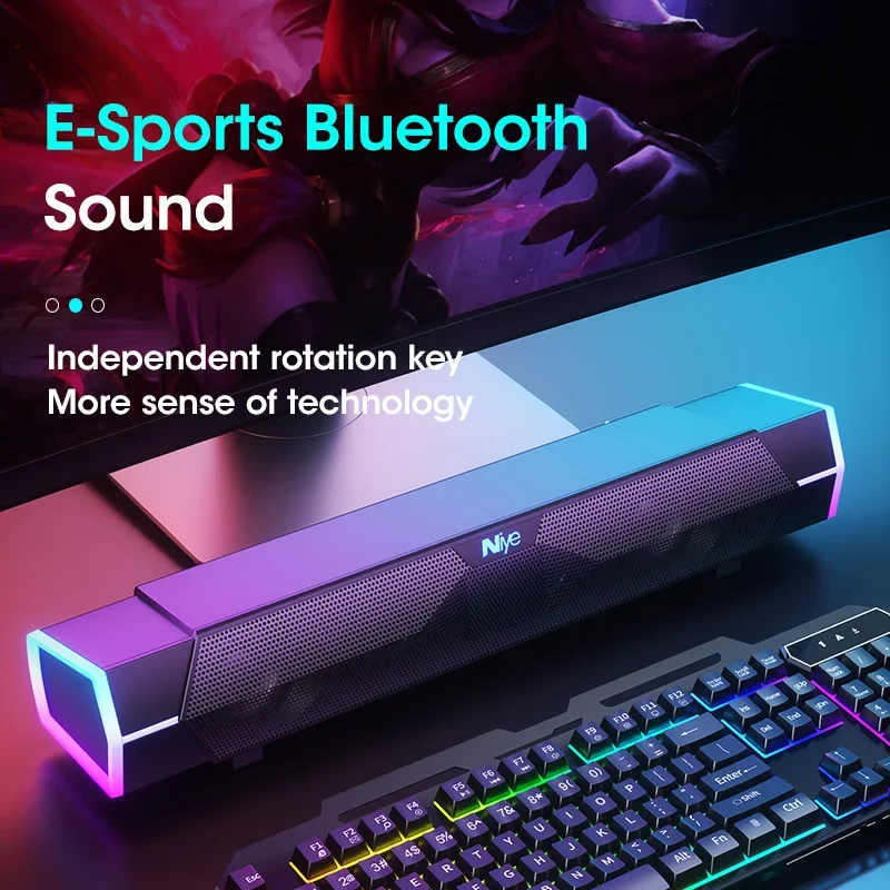 4D głośniki komputerowe głośnik przewodowy Bluetooth 5.0 głośnik Soundbar przestrzenny Subwoofer Stereo Sound bar do laptopa Notebook PC