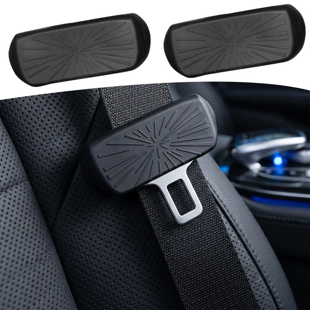 For Tesla Model3/Y Model3+/Y Juniper Car Seat Belt Socket Protective Cover Silicone Car Safety Seat Belt Anti-Scratch Cover Part