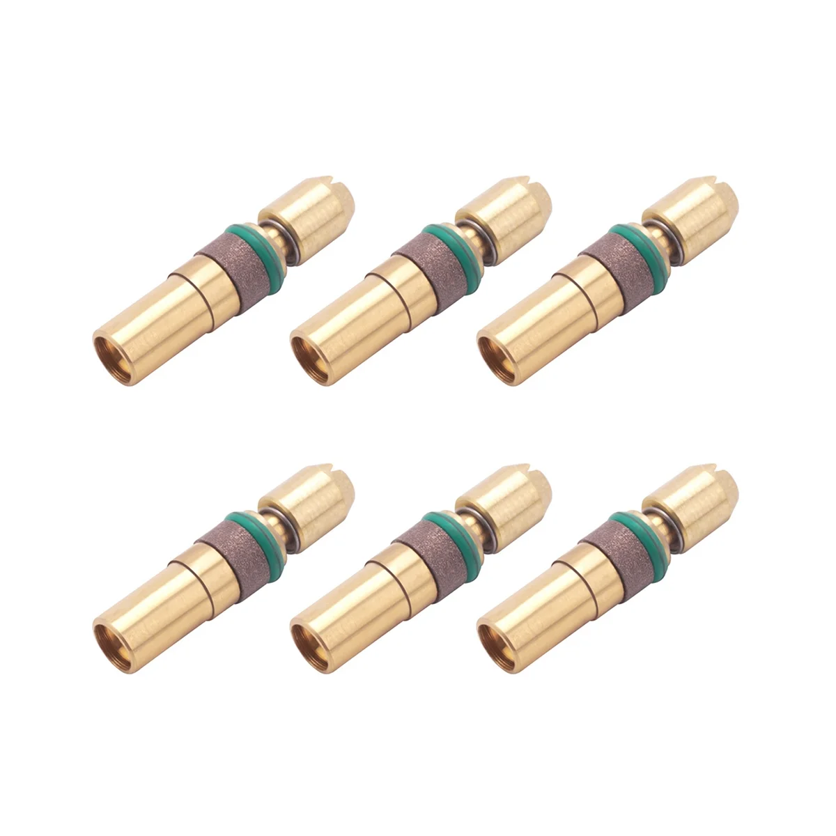 Cabeça do pistão de três estágios Cabeça de cobre de alta pressão, 6mm, 30Mpa, Pistão da bomba de alta pressão, 6pcs