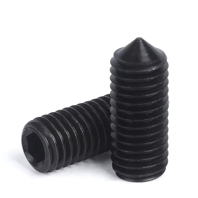 M2 M2.5 M3 M4 M5 M6 M8 M10-M16 GRADE 12.9 Black CarbonSteel Hex Hexagon Allen Head Socket Screw Cone Point Grub Set Screws Bolts