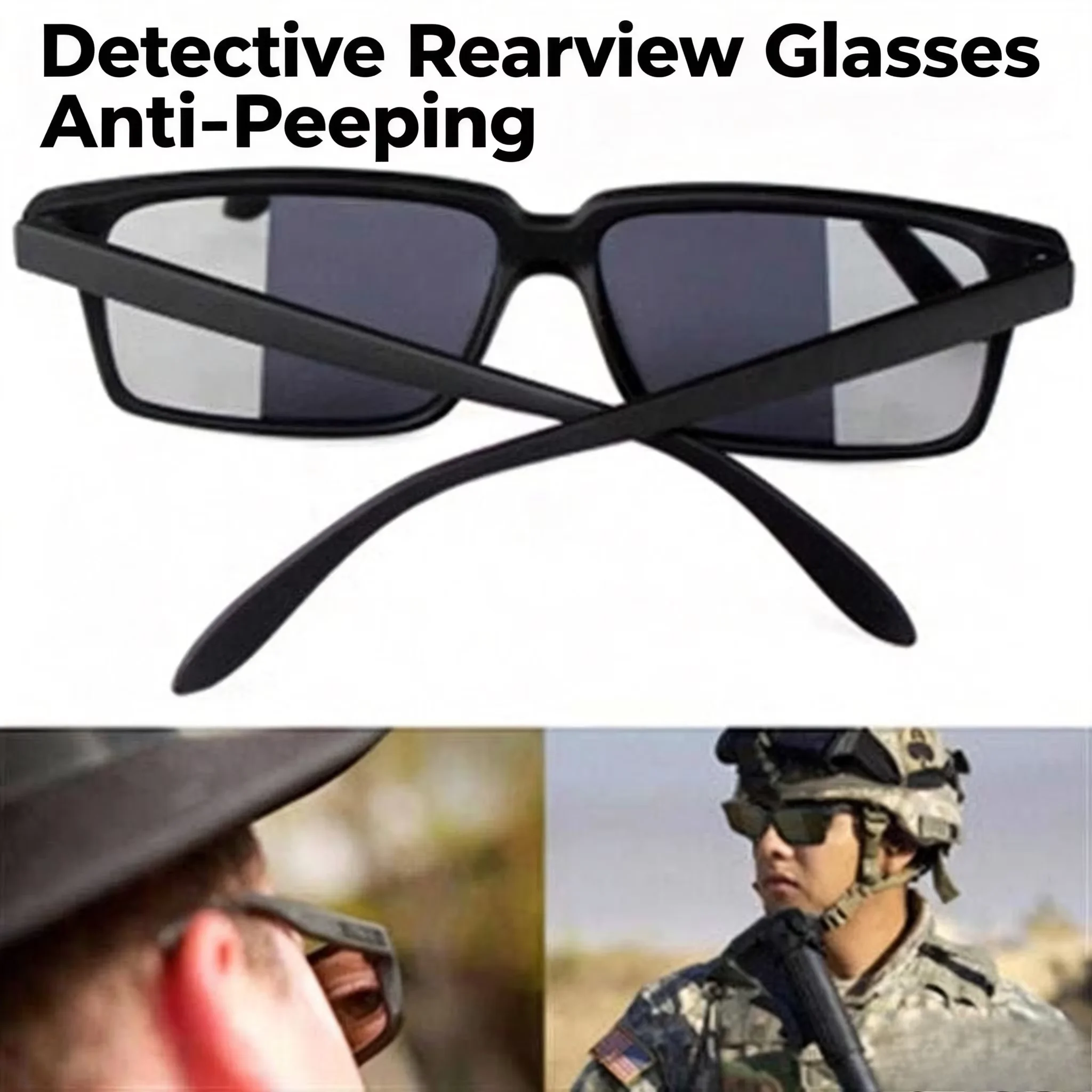 Men's Women Rearview Anti Tracking Spy Sunglasses Reflective Anti Peeping Glasses Classic Version Fashion Casual Women Eyewear