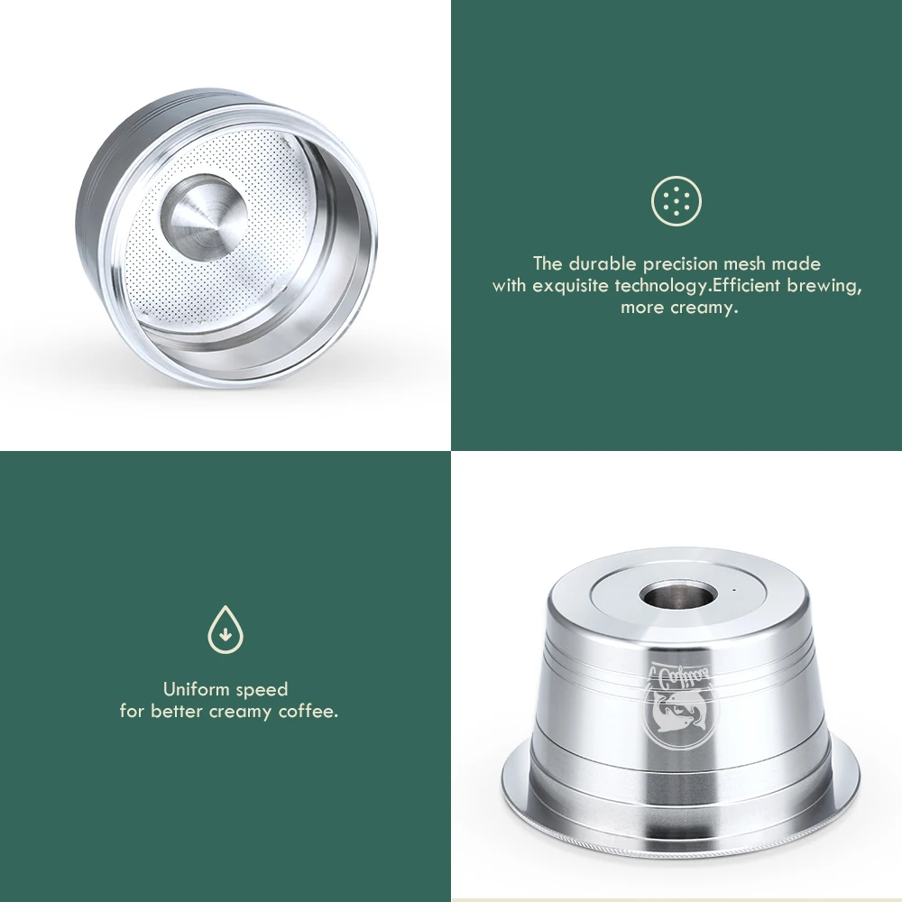Reusable Coffee Capsule Pods for Three Hearts Cafissimo K FEE Caffitaly Tchibo Coffee Maker Stainless Steel Refill Coffee Filter