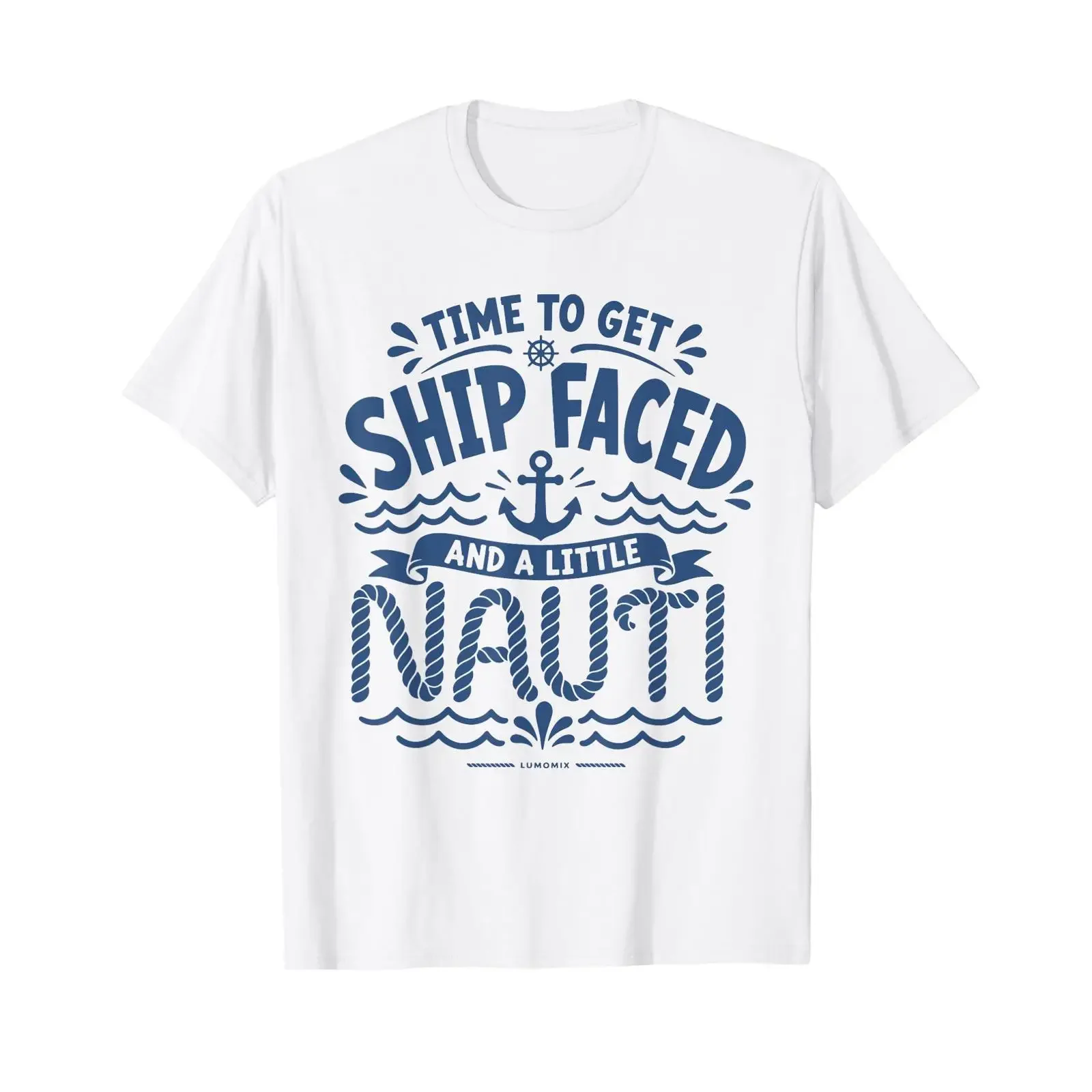 Cruise T Shirt Time to Get Ship Faced and A Little Nauti vintage Washed Stylish fashion homme Casual Top For Everyday Wear