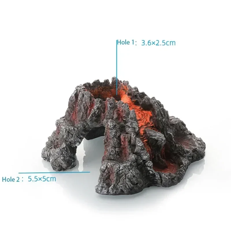 New Volcano Shape Aquarium Decor Oxygen Pump Fish Tank Ornament Aquarium Accessories Decoration