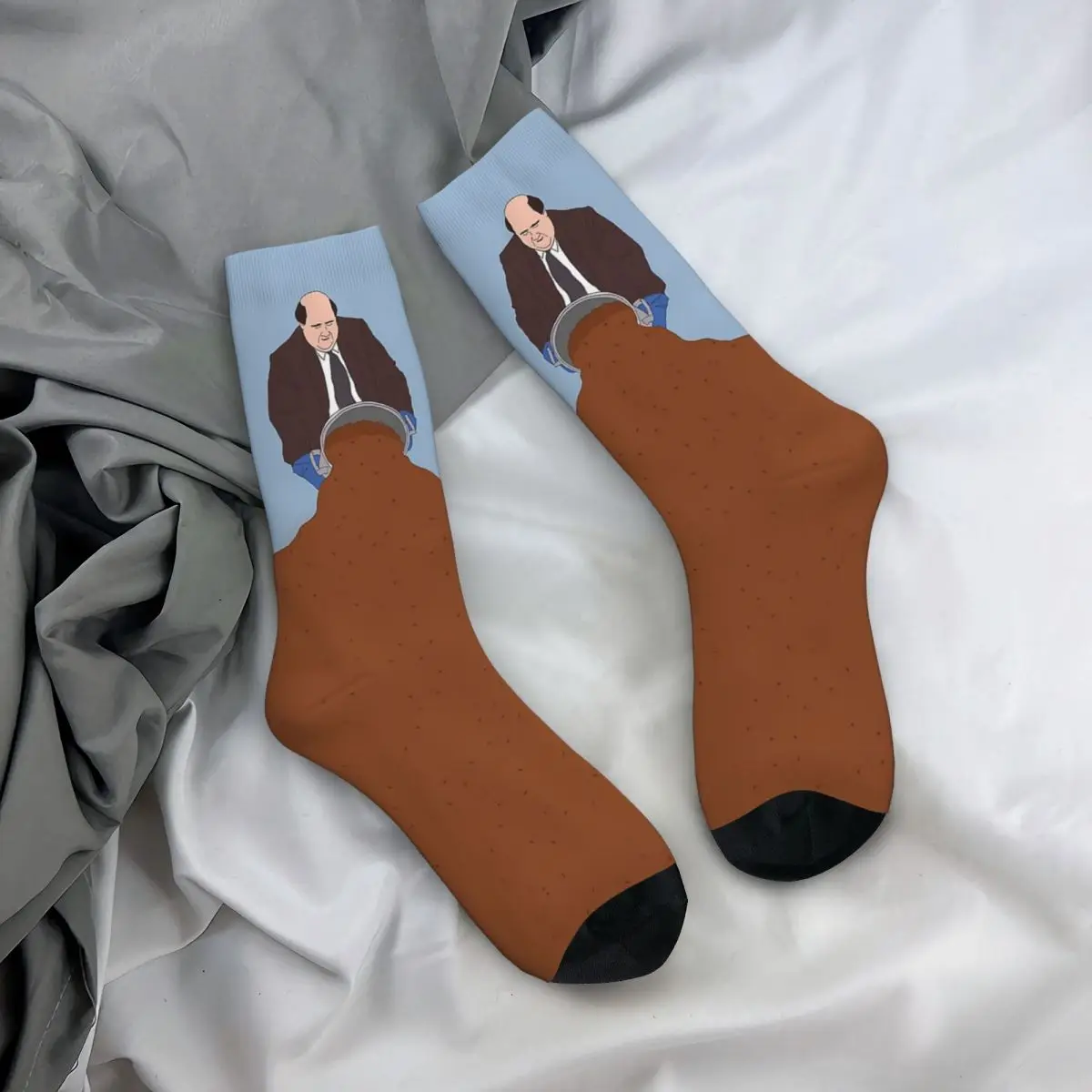 Kevin\'s Famous Chili Socks Merch The Office Kevin Merch Socks Accessories Funny Graphic Print Crew Sock Gifts for Office Fans