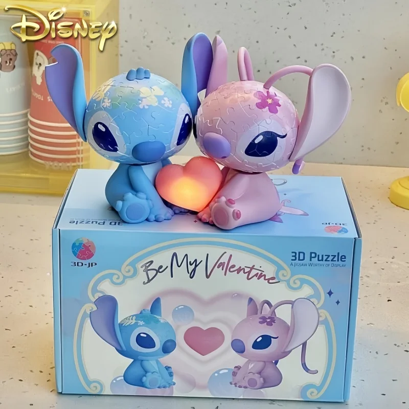 Disney 3d-Jp Lilo & Stitch 3d Puzzle Toys Anime Stitch Figurines Angel 3d Puzzle Night Light Girls Stitch Night Lamp Gift Toy