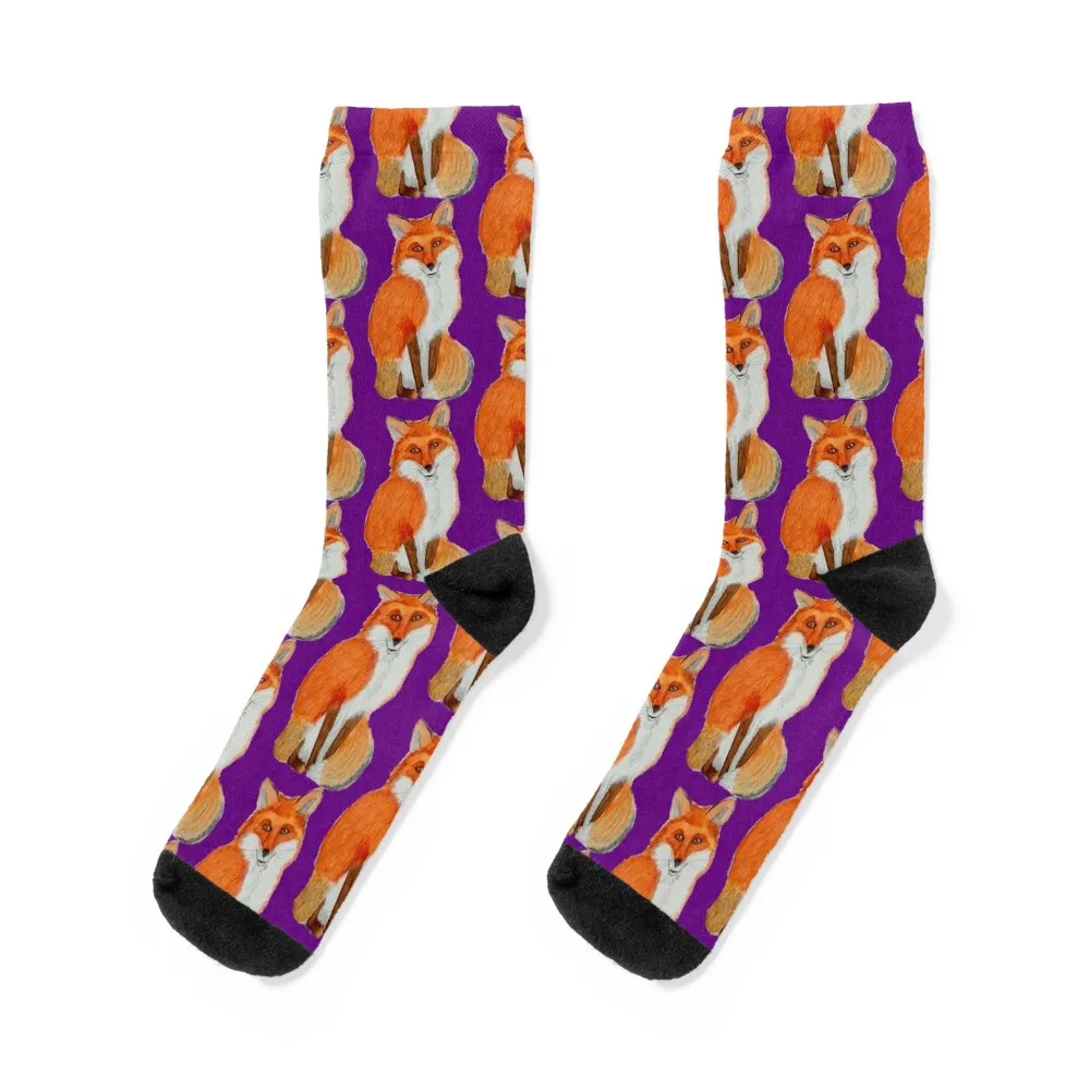 

Foxy Fox Socks sport moving stockings with print retro Boy Child Socks Women's