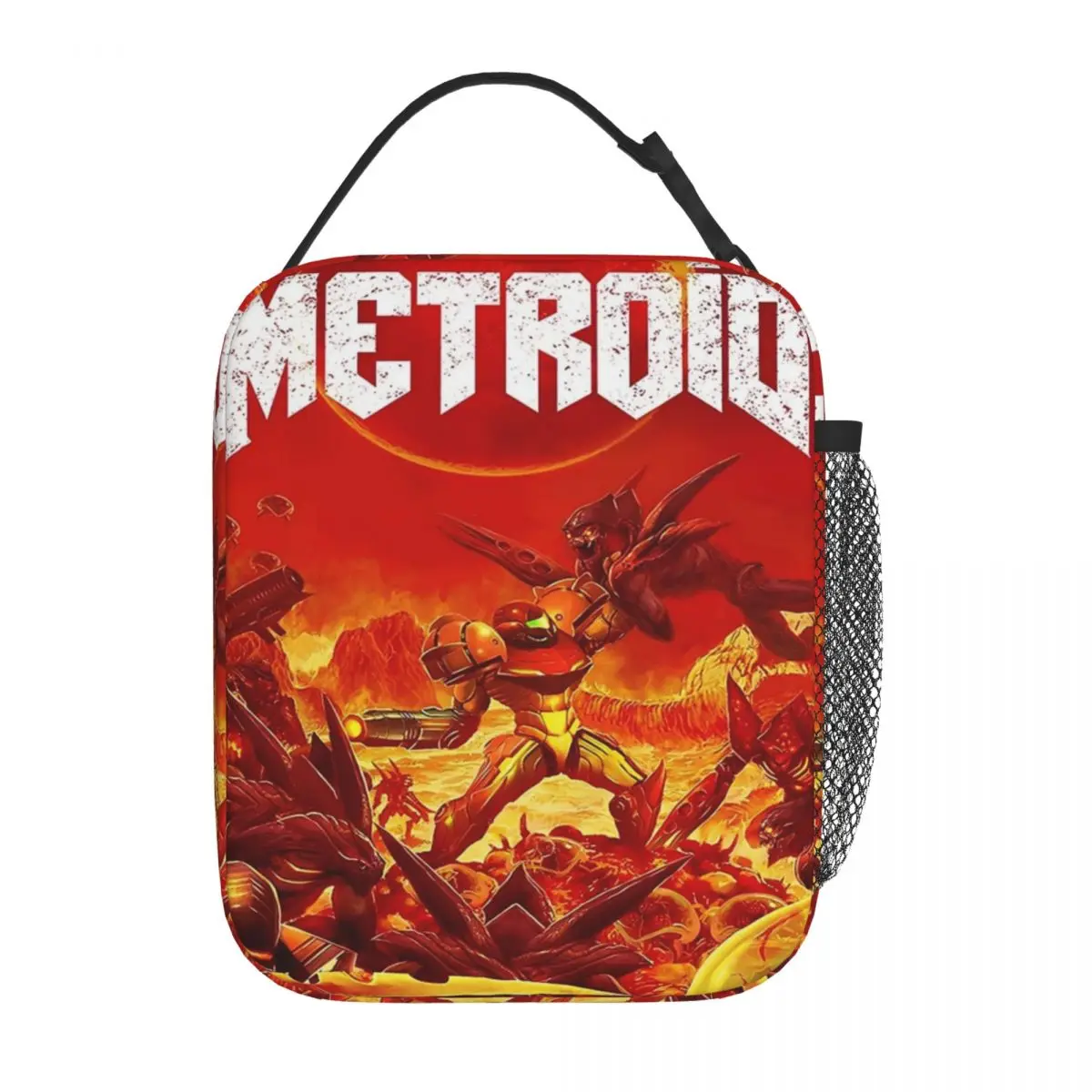 Game Metroid Insulated Lunch Bags Thermal Lunch Container Large Lunch Box Tote for Men Women College Travel