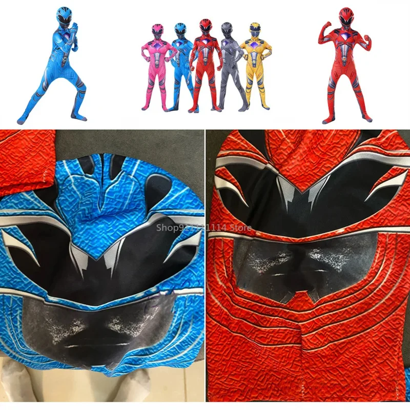 Costume Red Rfinds pour enfants, Power Boy, Smile Hero, Mecha Five Beast, Combinaisons pour enfants, Masque pour enfants, ixde carnaval, Combinaisons d'Halloween, UY