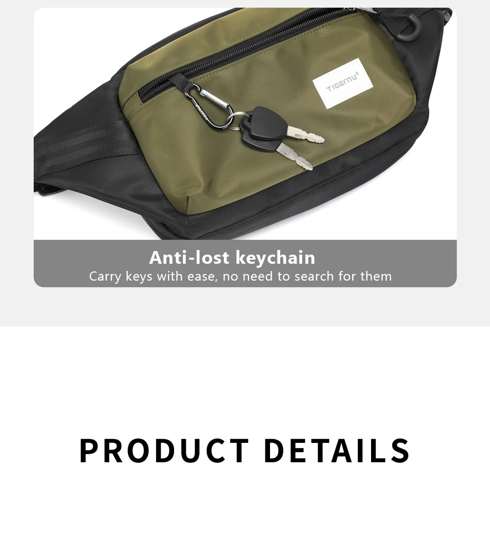Tigernu Brusttaschen für Männer 7,9 Zoll IPad Tasche leichte Umhängetasche wasserdichte Umhängetasche männliche Mini-Taschen Sling Bag Handtasche – Detail 9