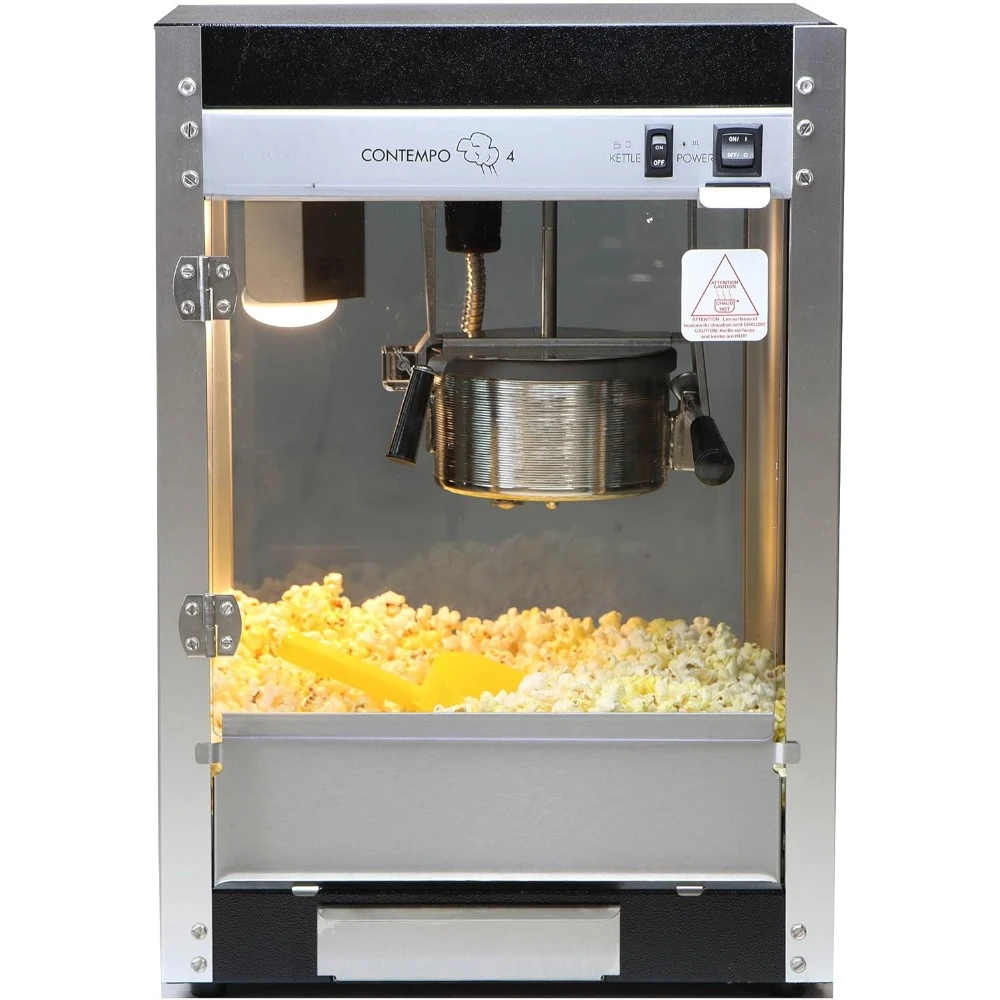 4 Ounce Manual Commercial Popcorn Machine, Professional High Output Popcorn, Popcorn Makers