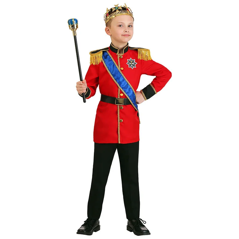 Costumes d'Halloween de carnaval de Noël pour enfants et adultes, robe de paupières de fête, costume de roi cosplay, prince européen, médiéval, masplay Tim ade