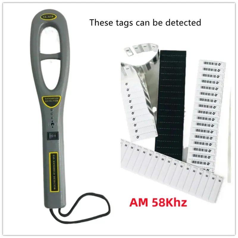 58KHZ EAS Acoustic Magnetic Anti Theft Tag Handheld Detector for Supermarket Factory Use