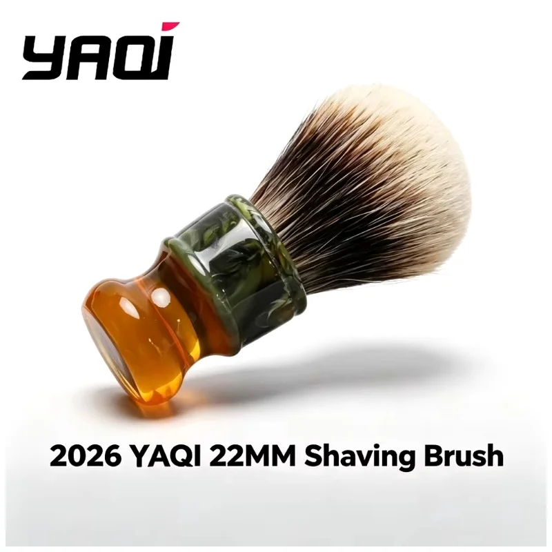 YAQI 22MM Sagrada Familia Two Band Hair Resin Handle Wet Shave Tools Men Shaving Products Wet Shave Brushes Men Mens Gift