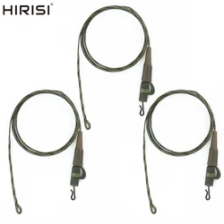 Hirisi 3pcs Carp Fishing Lead Core Line Helicopter Rigs Fishing Tackle Line Hair Rig Lead Clip Swivel Connector Accessories