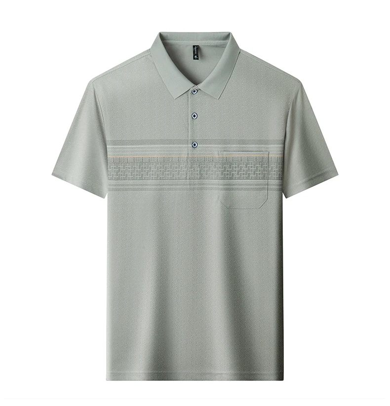 Einzigartiges bedrucktes Kurzarm-Poloshirt für Herren, modische Tasche, hochwertiger Komfort, atmungsaktiv, Sommer, neues Business-Casual-T-Shirt – Detail 8
