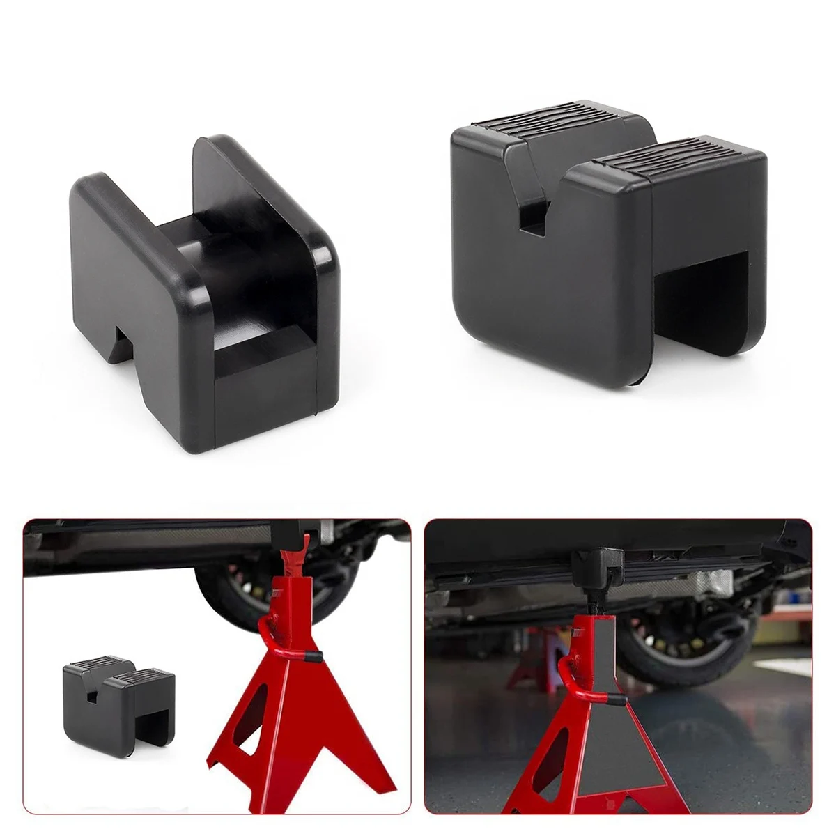 

H5-Universal Rubber Slotted Jack Pad Jack Lift Pad Adapter Tool Adapter For 2-3 Ton Frame Stand Rail Pinch