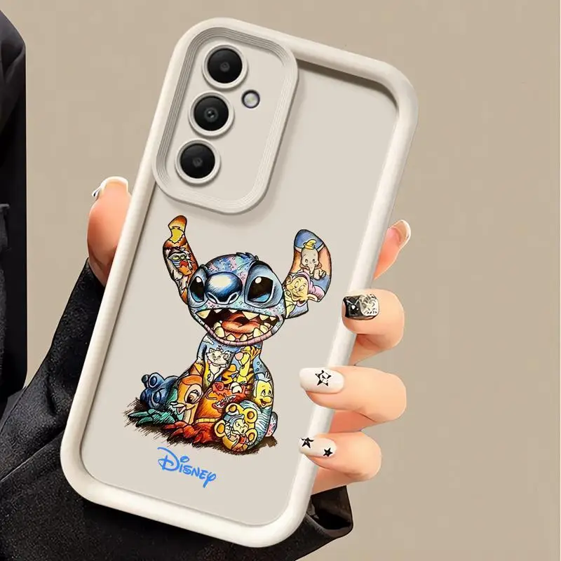 phone case for Samsung Galaxy A55 A52 A33 cases A24 A15 A12 A23 A22 5G A54 A52s A53 A14 funda Cover Disney Mickey Stitch Minnie