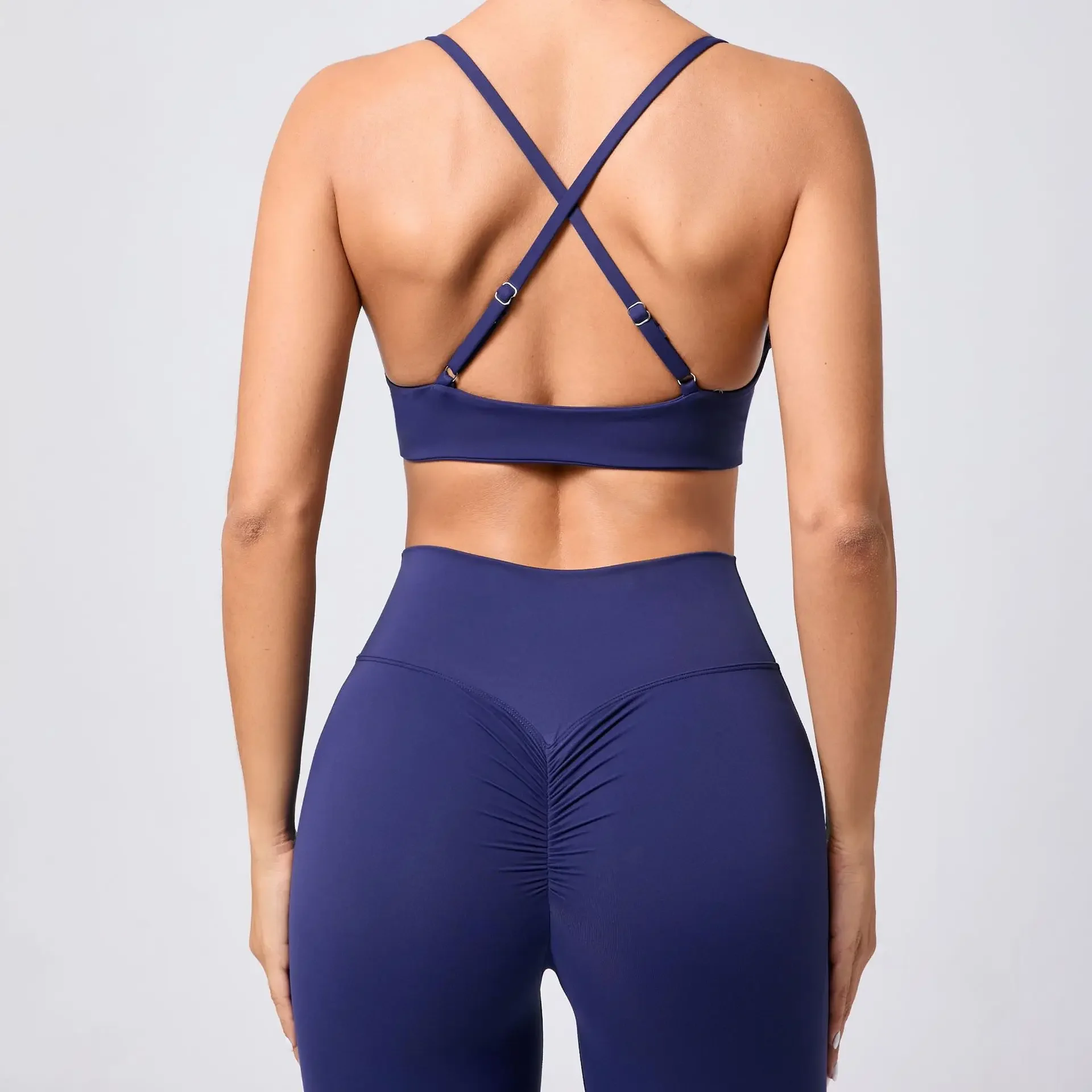 Soutien-gorge Push Up antichoc à bretelles réglables pour femme, sous-vêtements de sport sexy, haut court, yoga, course à pied, fitness, vêtements de sport, entraînement