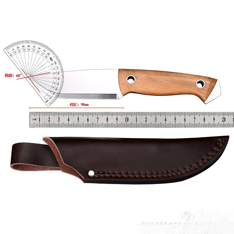 Keel integrated durable Sharp portable knife outdoor survival handle meat fruit small straight