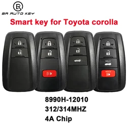 2/3/4 buttons Smart Remote Car Key Fob for Toyota Corolla 2018-2023 312/314Mhz With 4A Chip 231451-2000  HYQ14FBN 8990H-12010