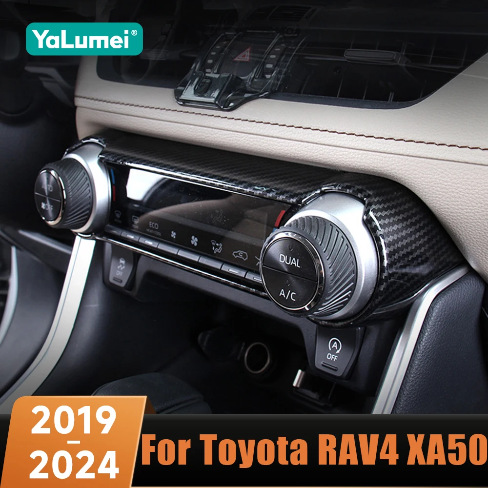 

Центральная консоль автомобиля, кондиционер, переключатель переменного тока, панель, накладка, рамка для Toyota RAV4 XA50 2019 2020 2021 2022 2023 2024, гибридный