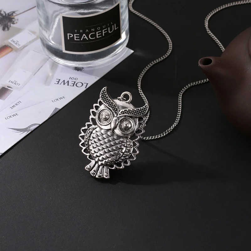 Personalized Fashion Long Hollow Necklace Owl Pendant