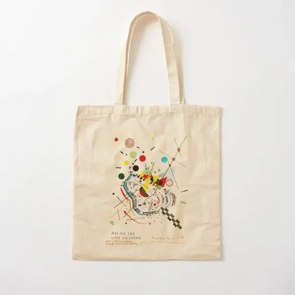 

Wassily Kandinsky An Die See Und An D Холщовая сумка унисекс Женская модная сумка с принтом Дизайнерская тканевая сумка на плечо Многоразовая