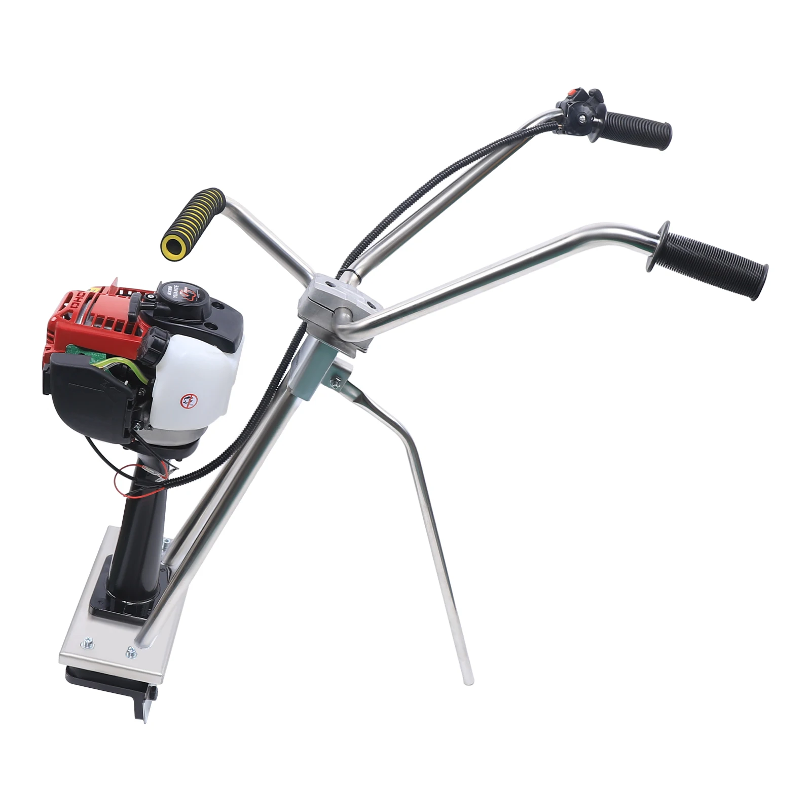 High-Efficiency Vibrating Concrete Power Screed, 900W Engine, Adjustable Height Handle, Shock Absorption for Precision Work