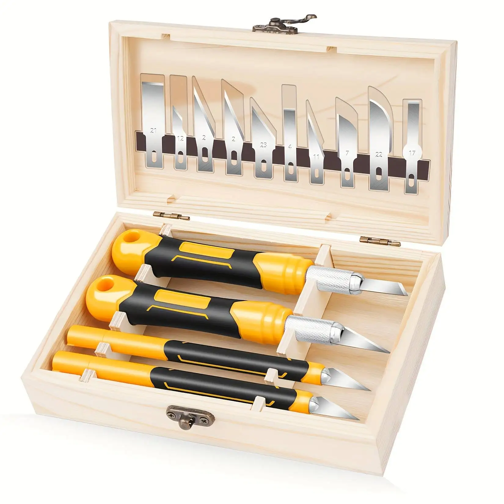 14 PCS Exacto Knife Set, 4 PCS Precision Knife with 10 PCS Blades, Craft Knife for Crafts, Exacting Knife