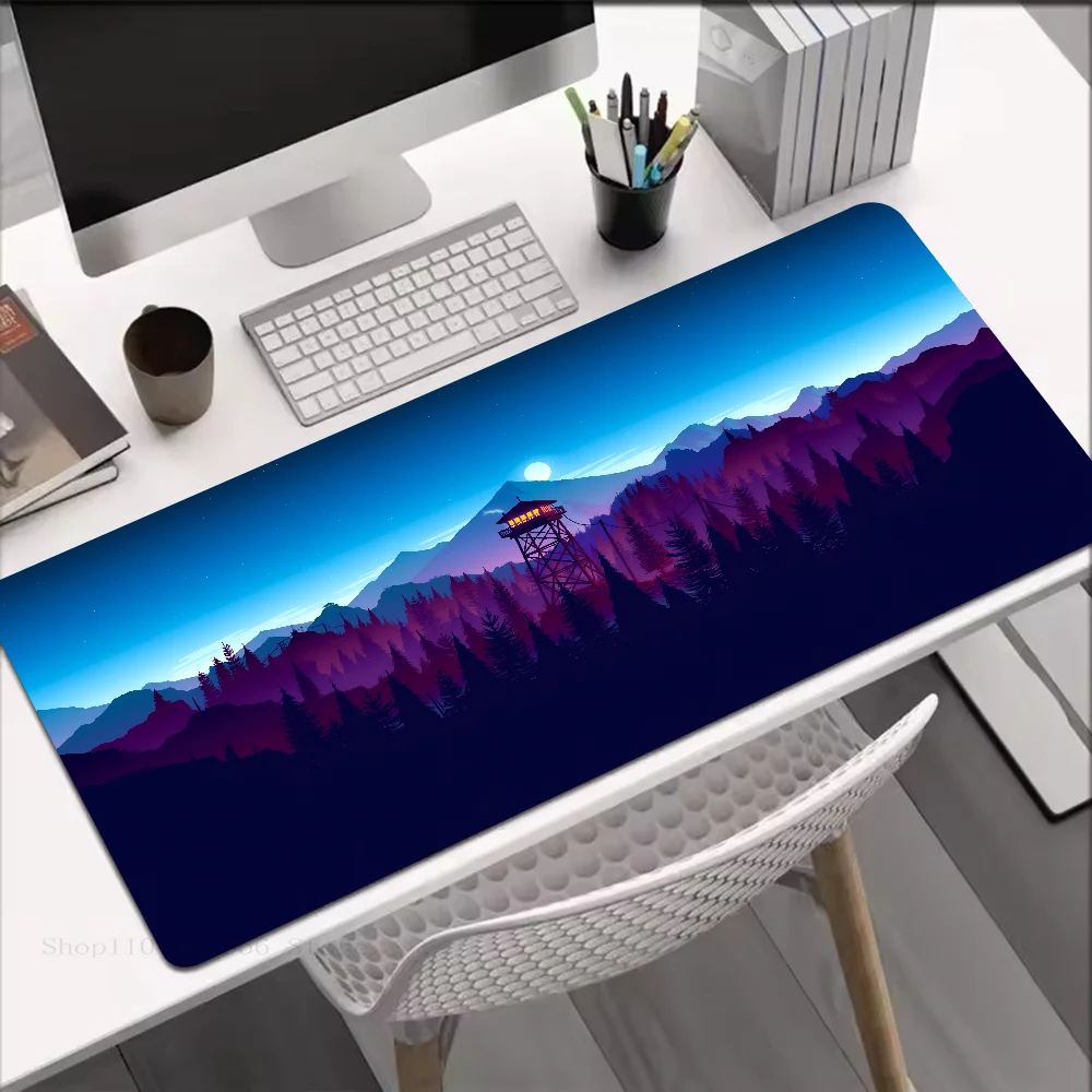 F-firewatch Mousepad Game hutan besar, alas Mouse Gaming dengan kunci, Keyboard komputer tebal, alas meja