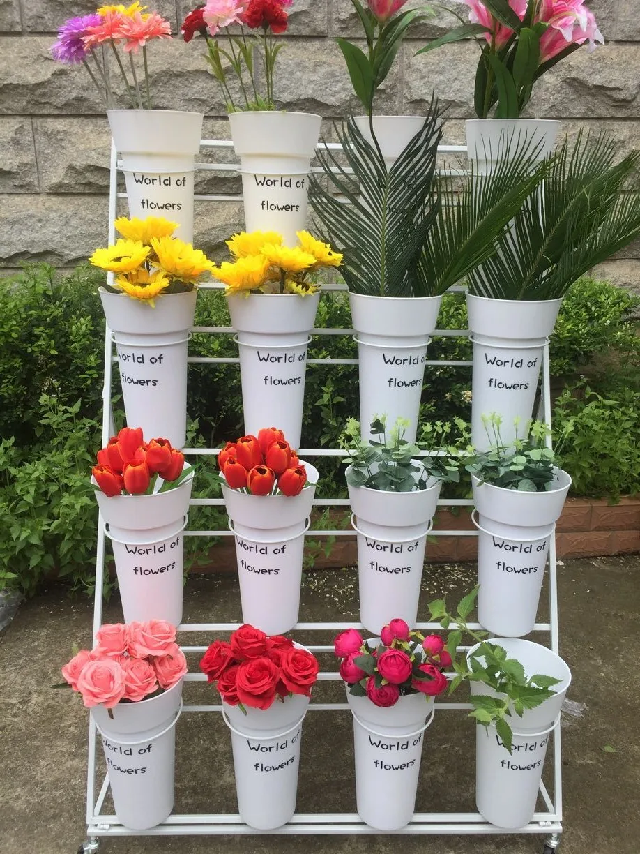 

Large plastic bucket flower stand, flower bucket stand, High Quality