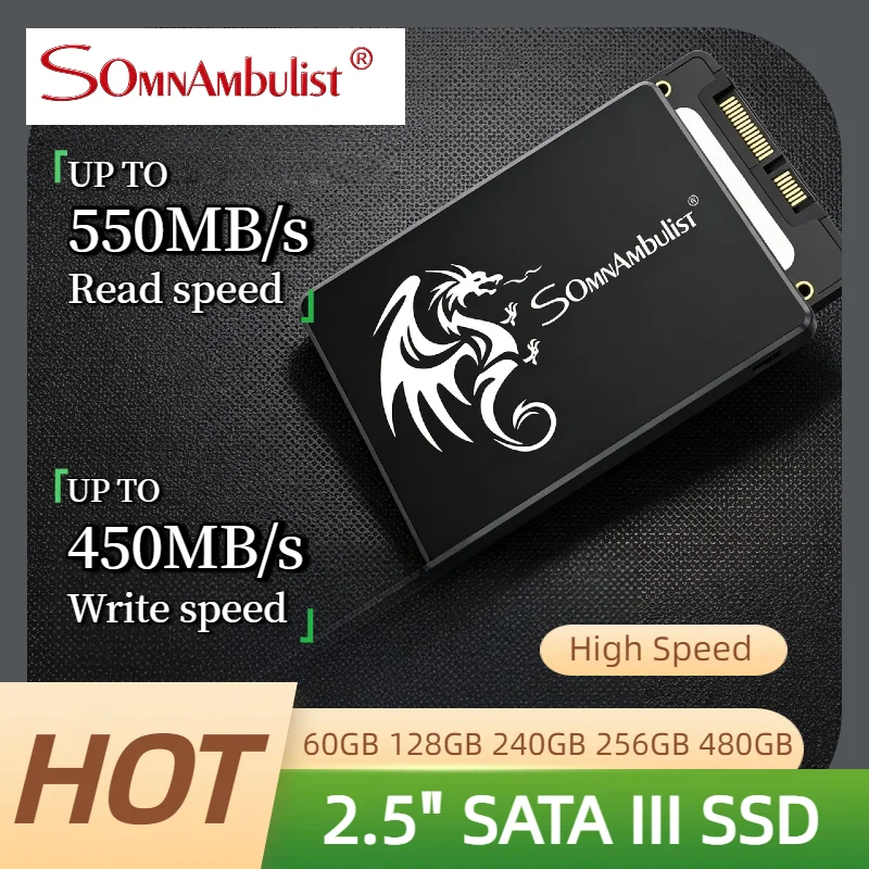 Somnambulist 2.5 Polegada interno sata3 ssd 120gb 240gb 480gb 960gb unidade de estado sólido 128gb 256gb 512gb 1tb 2tb para computador portátil