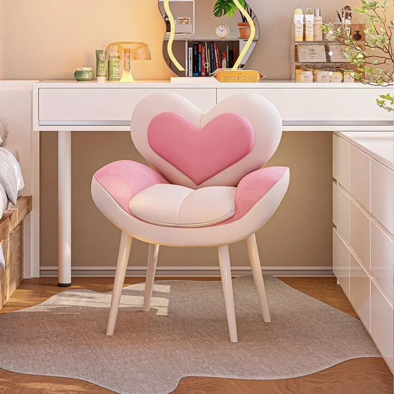 كرسي مكياج المشاهير على الإنترنت من كريم ويند لغرفة نوم الفتيات، مقعد مكياج منزلي عالي الإحساس، مقعد خفيف فاخر لخزانة الملابس