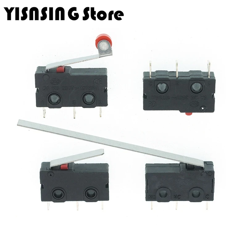 10pcs Micro Switch 5A 250VAC NO NC 2 Position 3 Pins Momentary Limit Switch KW12-3 KW12 KW12-A KW12-D KW12-N