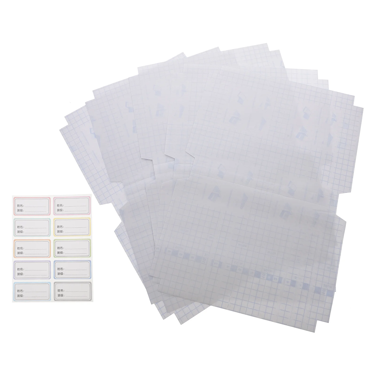Capa transparente para livro, capa protetora de plástico para estudantes, livro didático, exercício, notebook, à prova de poeira, com 10 peças
