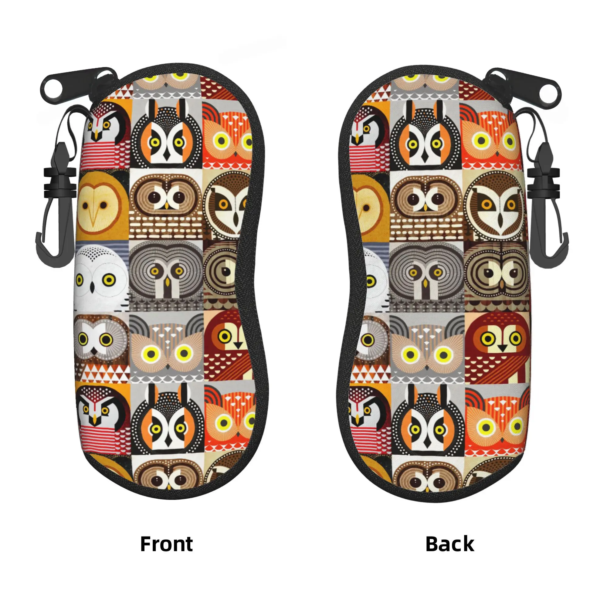 Owl (5) Glasses Case  Print Sunglasses Pouch Men Women Pocket Eyeglass Cases Cover Retro Eyewear Storage