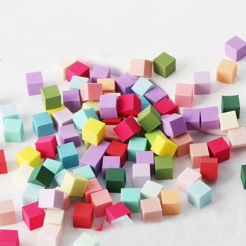 Fard in polvere Halo graduale per unghie Mini spugna quadrata piccola con set di strumenti per unghie con clip Accessori per unghie fai da te Strumenti per la pulizia delle unghie