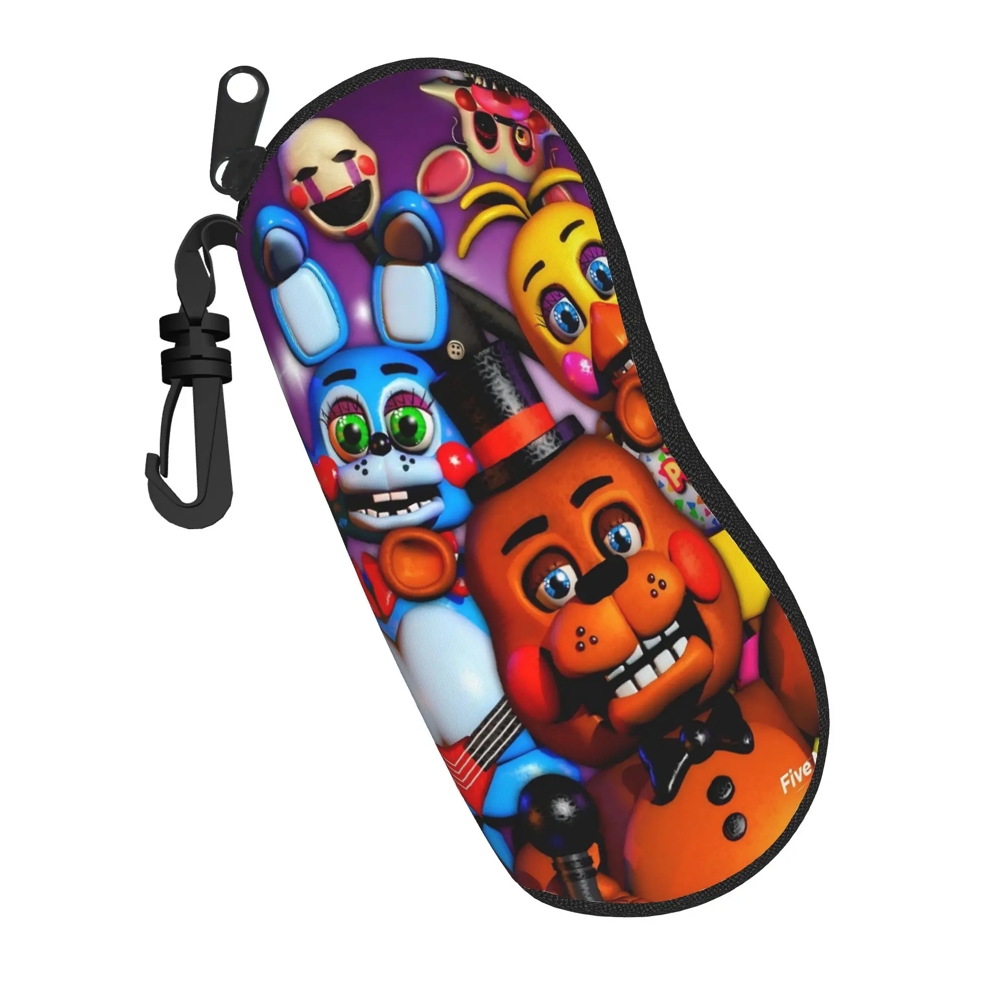 

Чехол для очков FNAF At Freddy's для мужчин и женщин, противоударный, на молнии, коробка для хранения очков, стильный футляр для очков