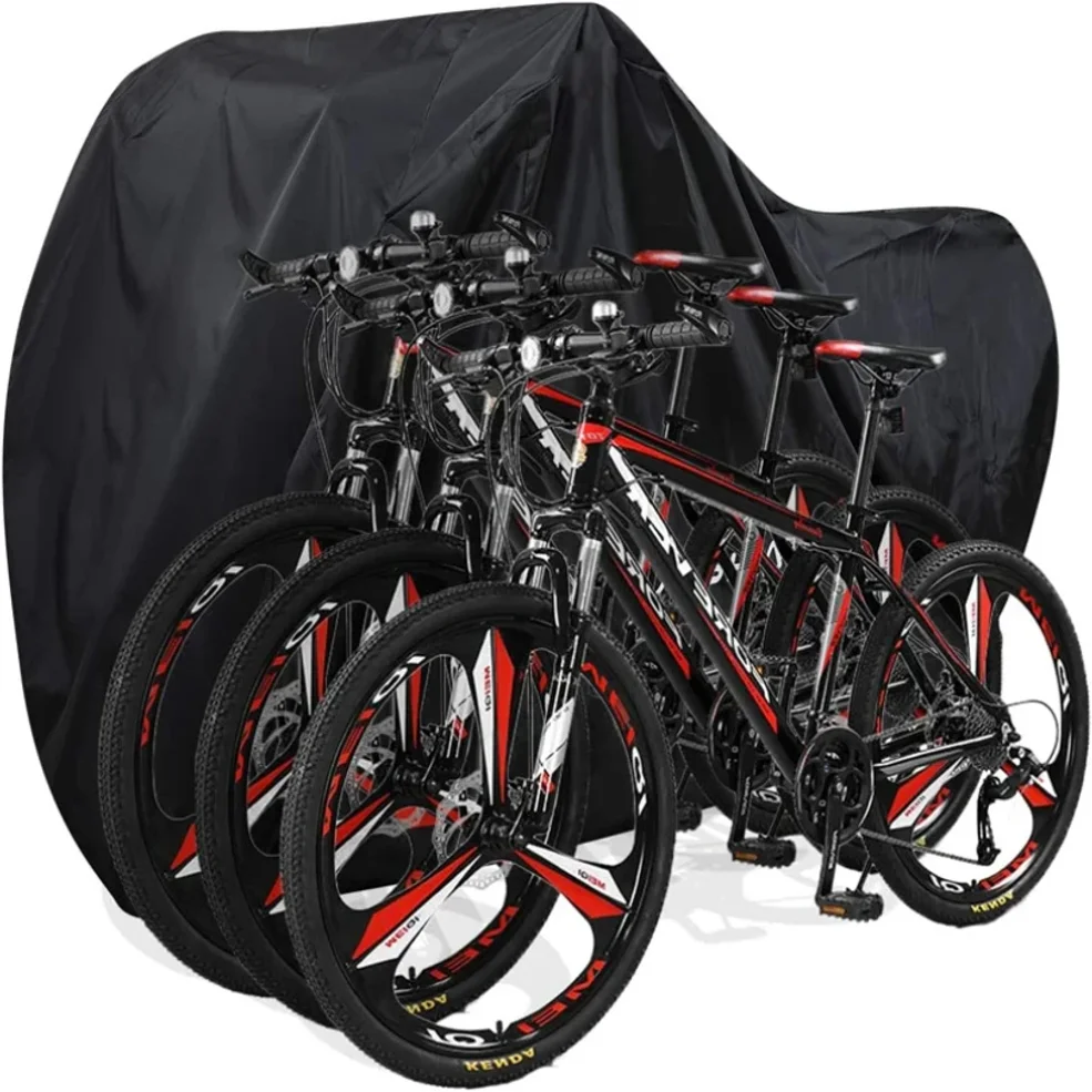 Waterproof Outdoor Bicycle Storage Cover For 3 Bikes Anti UV Rain Snow Wind Proof Dust Dirty Cold Weather Tarp Shed Set
