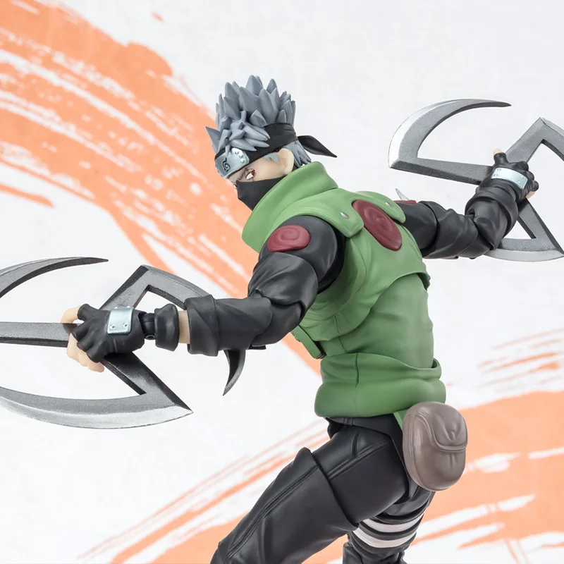 Bandai Original S.H.Figuarts SHF Hatake Kakashi NARUTOP99 Edition Anime Action Figure Finished Model Kit Toy Gift for Children