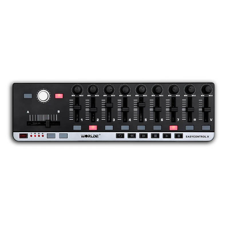 Worlde EasyControl.9 MIDI Controller Portable Mini USB 9 Slim-Line Control MIDI Keyboard Instruments Electronic Organ Piano