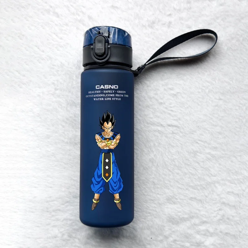 560ML Dragon Ball Son Goku Bulma Krillin kolorowa Anime kreskówka o dużej pojemności przenośna sportowy kubek na wodę Fitness na zewnątrz