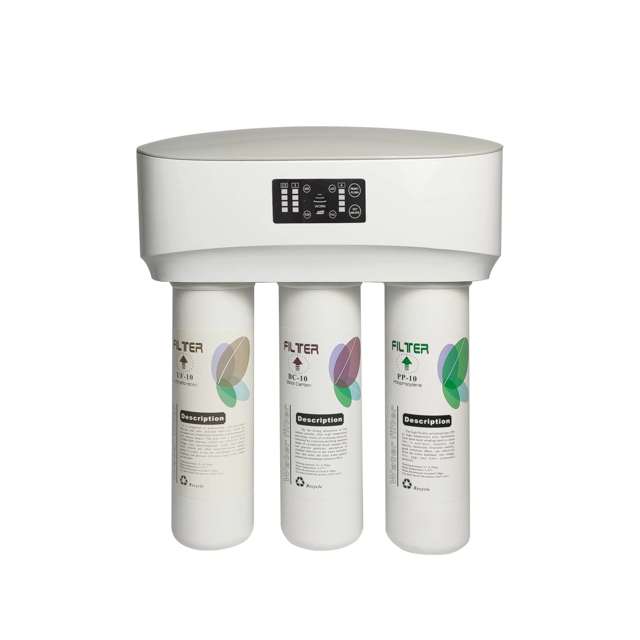 

Удобный электрический бытовой очиститель воды 75GPD, система фильтрации воды обратного осмоса с простыми сменными фильтрами