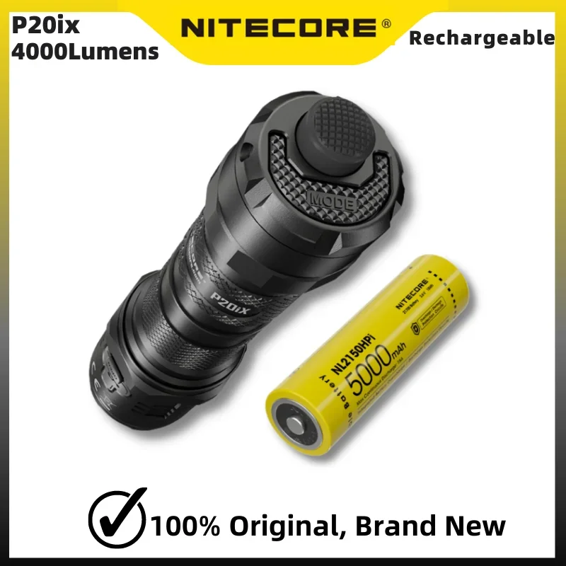 nitecore lanterna tatica recarregavel usb c luz de tocha de defesa pessoal 4000lumens nl2150hpi bateria 5000mah p20ix 01