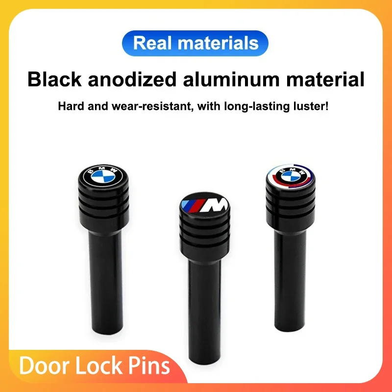 

4Pcs Car Door Lock Knob Alloy Security Insurance Pull Pins For BMW E34 E46 E39 E38 E90 E60 E36 F30 F30 F10 E92 E38 E91 G30 G38